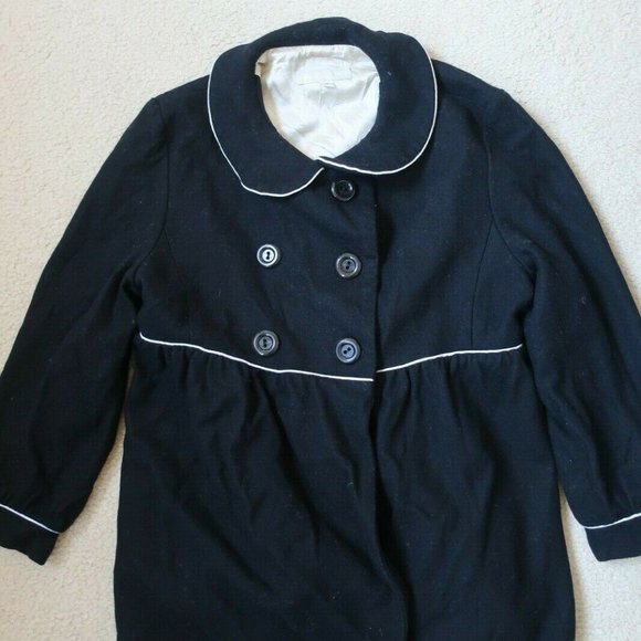 ALICE MCCALL 'WIGGLE' COAT - Black and White Trim Wool Size 12 - Picture 2 of 6